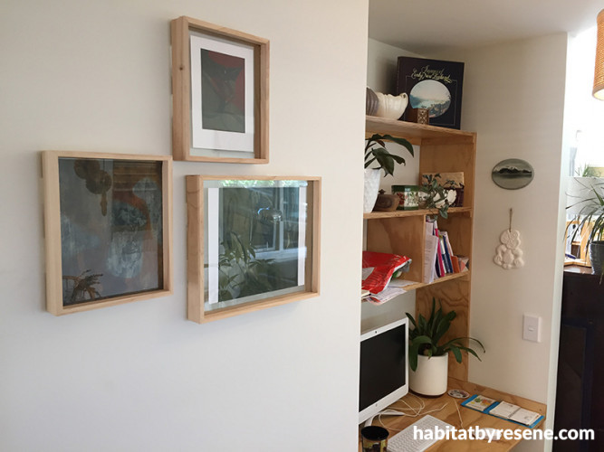 home office, study, white home office, study nook, white home office, resene rice cake