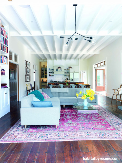 living room, lounge, heritage, white living area, paneled ceiling, high ceiling, white lounge