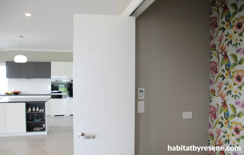 wallpaper, feature wall, grey, neutrals, 