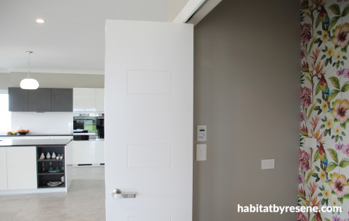 wallpaper, feature wall, grey, neutrals,