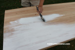 whitewash tabletop, diy ideas, timber, whitewash finish