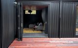 black, living room