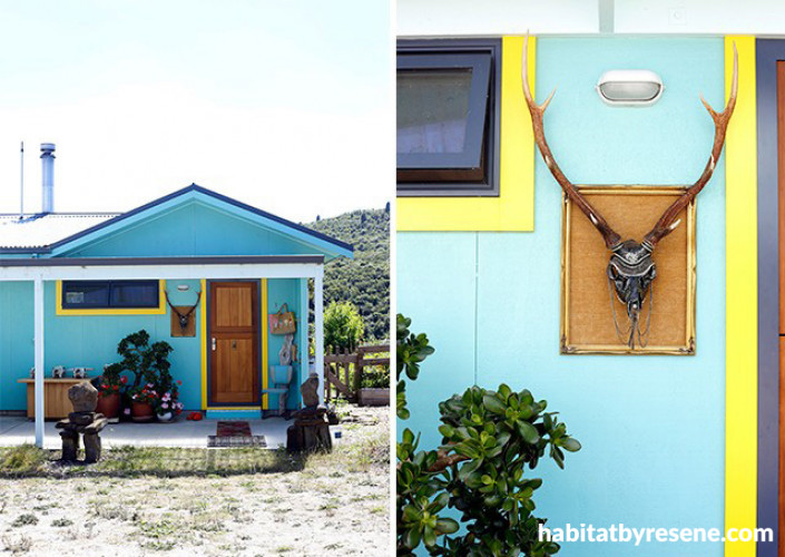 tiny home ideas, small home ideas, exterior inspiration, bright exterior ideas, colourful home ideas