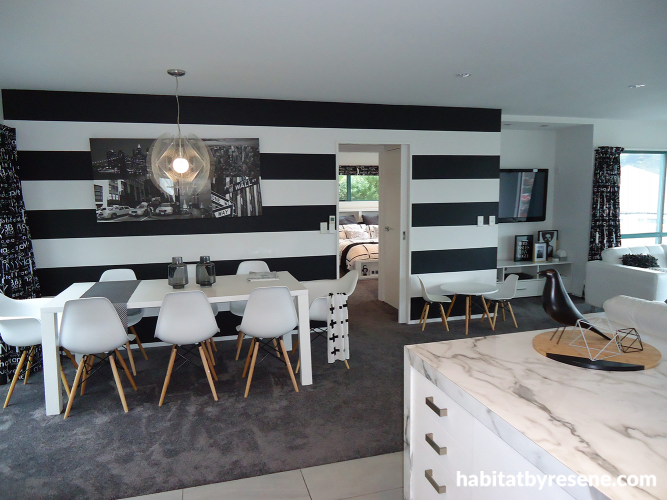 painted stripes, paint ideas, paint trends, feature wall