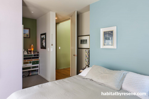 blue bedroom, resene cut glass