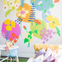 flower mural, mural, wallpaper, kids, children