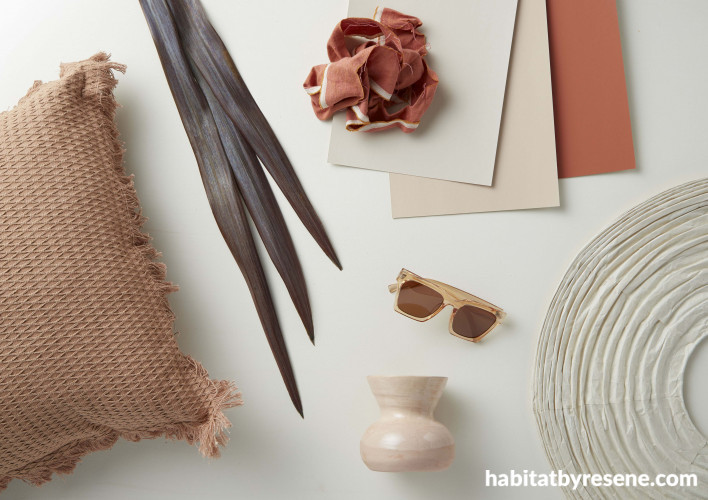 orange and pink, orange paint, pink paint, moodboard, interior inspiration