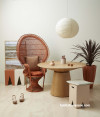 sitting room, interior inspiration, orange paint, orange and pink, orange inspiration, orange chair