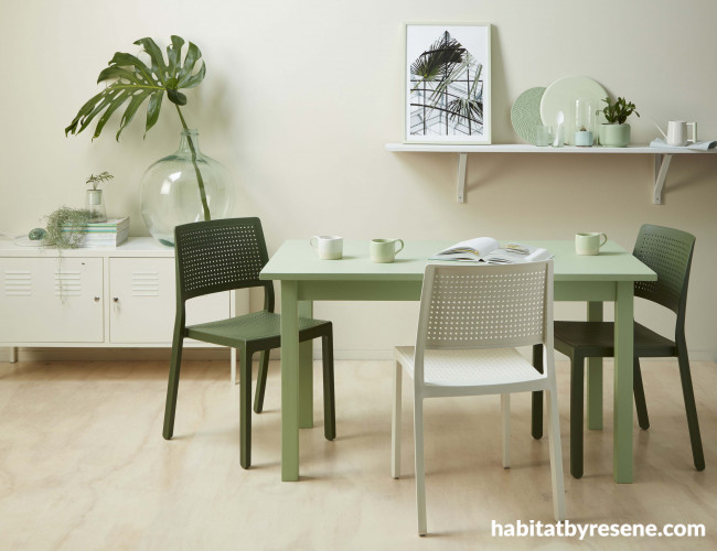 dining room, green dining room, green and white, green paint, green inspiration