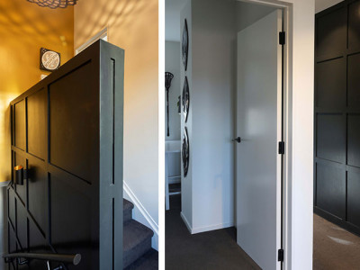 Kelly transforms a sea of vanilla into an art-inspired masterpiece