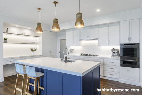 blue, kitchen, blue kitchen, modern kitchen