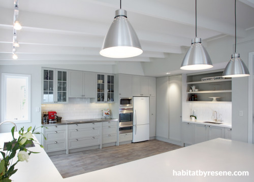 kitchen, traditional kitchen, white kitchen, vintage kitchen, industrial lights