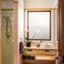 bathroom inspiration, bathroom ideas, bathroom design, pink bathroom ideas, feature bathroom tiles