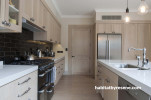 Kitchen, oak cabinets, warm white, paint, Resene Colorwood Whitewash, interior 