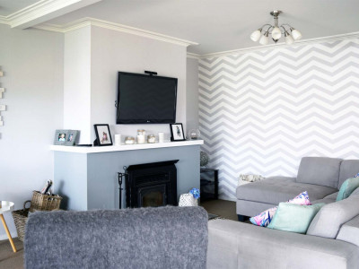 Rebecca and Sean swap 70s beige for bold colour Rebecca and Sean swap 70s beige for bold colour