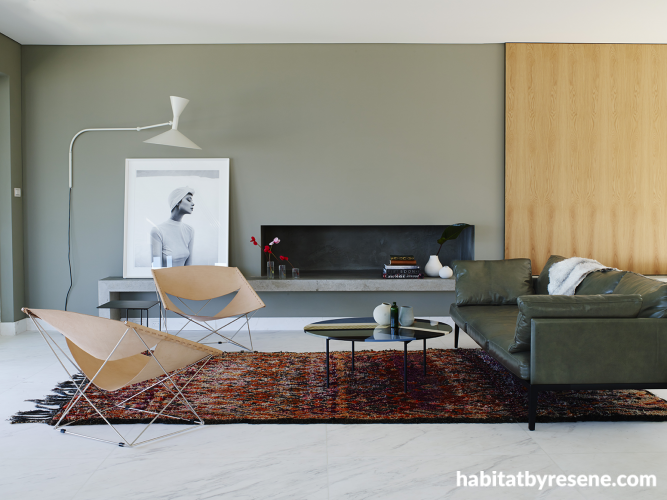 feature wall, grey, accent colour