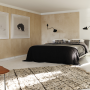 panelling, paneled walls, bedroom
