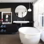 bathroom, charcoal, custom colour, gravel, black