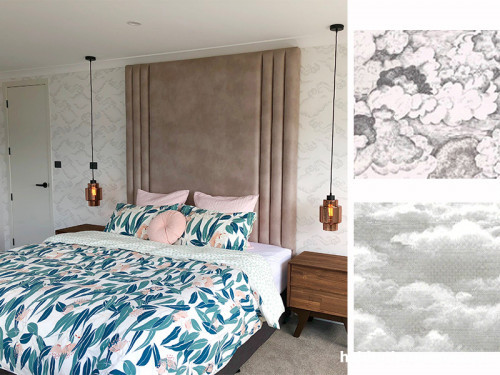 bedroom ideas, bedroom inspiration, wallpaper inspiration, wallpaper ideas, feature wallpaper