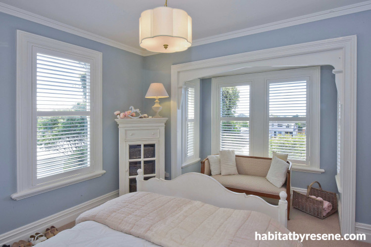 blue, villa, bedroom, resene half periglacial blue