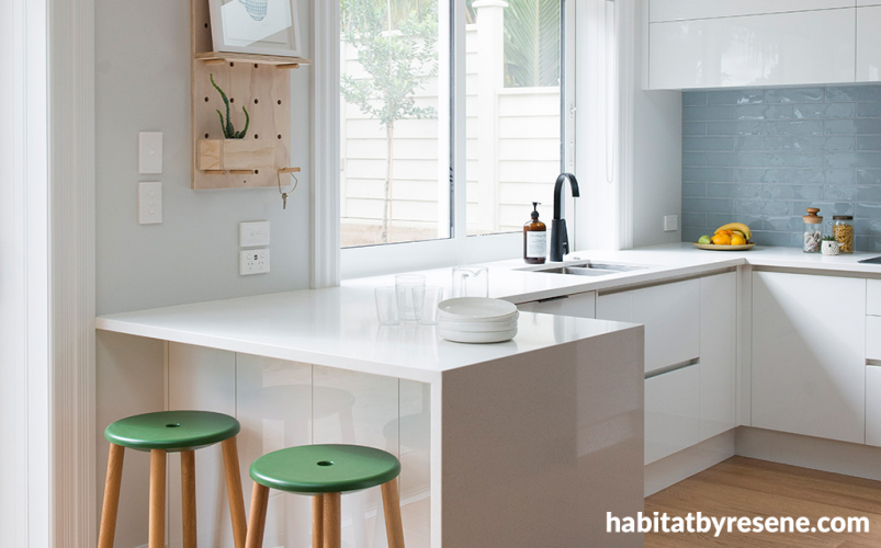 resene black white, black white, kitchen, marley, white