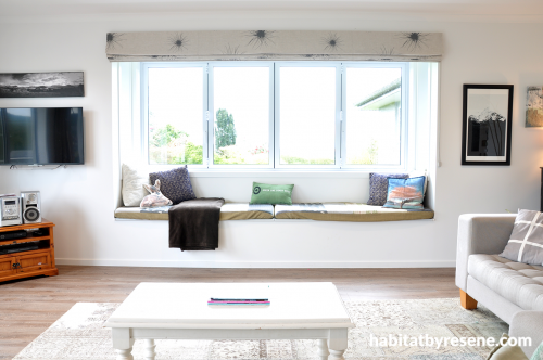 white, living room, reading nook, paint ideas