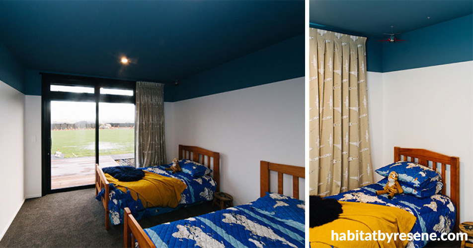 bedroom, boys bedroom, kids bedroom, childrens bedroom, blue bedroom, blue ceiling