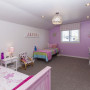 children's bedroom, kids bedroom, girls bedroom, pink bedroom, purple bedroom, feature wall