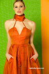 Resene fashion, Resene paint, fashion colours, Resene ayers rock, orange dress