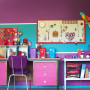 kids bedroom, children's bedroom, bright paint, interior, purple bedroom