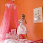 Childs room, orange paint, pink paint