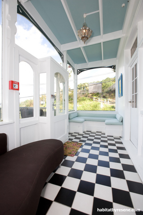 painted ceiling, ceiling inspiration, blue and white paint, villa conservatory, duck egg blue 