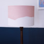 lampshade makeover, diy, lampshade ideas, pink and white paint, pastel pink