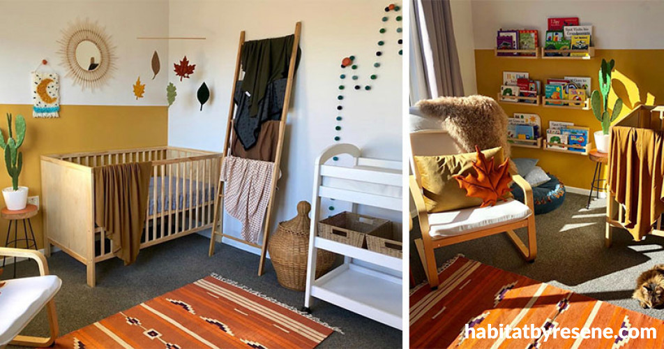 nursery, childrens bedroom, kids bedroom, mustard nursery, gold nursery, yellow nursery