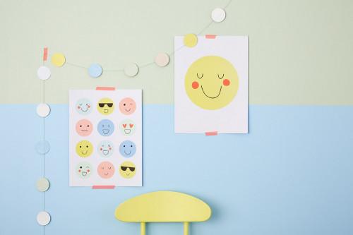 kids party ideas, kids diy, diy circle garland, kids garland, childrens party ideas, pastel paints