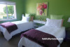 green interiors, bedroom, green paint, 