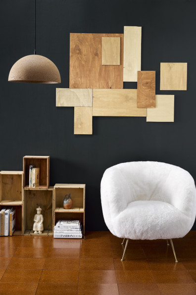 On trend: green walls and wood stains On trend: green walls and wood stains