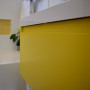 bathroom, yellow bathroom, yellow vanity, bathroom inspiration, bathroom ideas, resene turbo