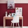 Pink and red office, tonal office, pink desk inspo, pink desk, pink office, Resene 