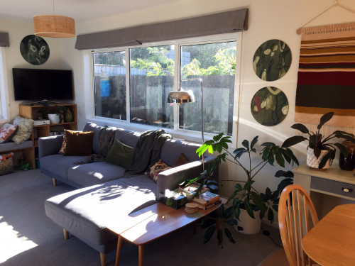 living room, lounge, white lounge, white living room, white dining room, resene rice cake