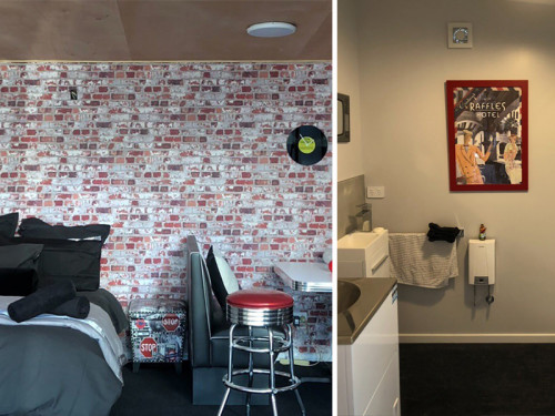 wallpaper inspiration, wallpaper ideas, wallpaper feature, bathroom inspiration, neutral bathroom