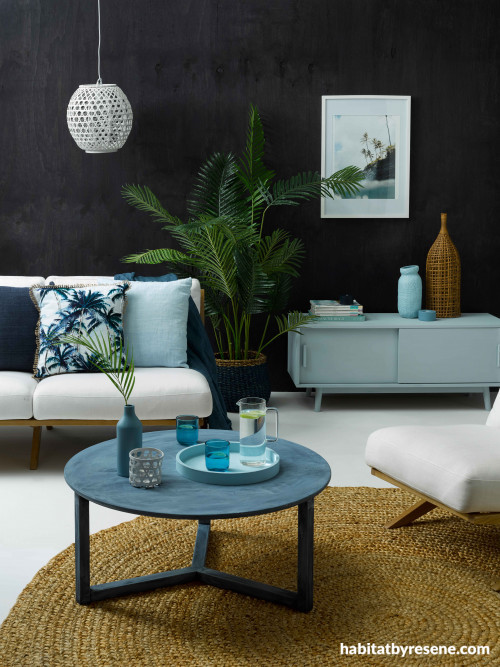 beach inspired interior, living room ideas, living room inspiration, interior stain ideas, resene