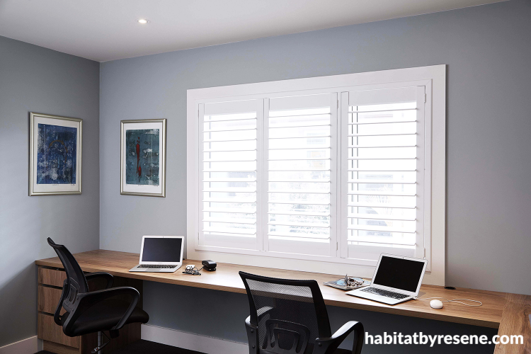 office, grey, home office, paint ideas, paint trends