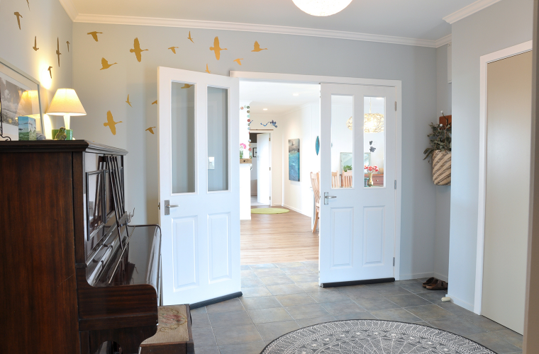 blue, hallway, entranceway, foyer, paint ideas