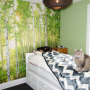 children, bedroom, kid's bedroom, green, forest wallpaper