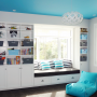 blue, children, bedroom, kid's room, play room, playrom, paint ideas, paint trends