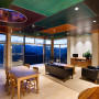 plywood ceiling, painted ceiling, living room, lounge, dining room, open-plan living