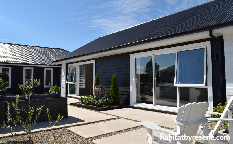 exterior, black, courtyard, garden