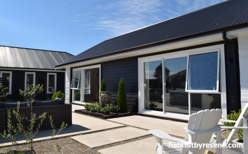 exterior, black, courtyard, garden