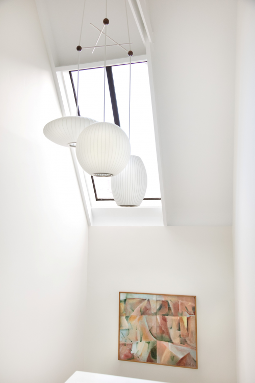 white, stairwell